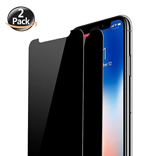 [2 PACK] iPhone X / XS Anti-Spy Screen Protector, Oguard Premium 3D Touch Privacy Anti-Peep Tempered Glass Screen Protector Shield Compatible iPhone X/Xs 5.8 inch