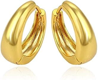 VIEN Men Jewellery Kaju Bali Salman Khan Style Silver Hoop Earrings for Men and Boys Man Unisex Bali-BALI (Gold)