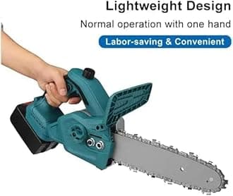 HELLARO 48V 10" |Cordless Chainsaw, Brushless Motor Cordless Portable Chainsaw, Pruning Shears Chainsaw for Tree Branch Wood Cutting|