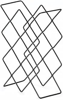 Mango Steam 10 Bottle Black Wine Rack Counter Top - Storage Organiser for Kitchen, Pantry, & Fridge