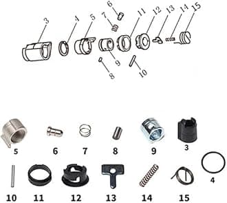 195929-4 310285-3-A Blade Clamp Set for Makita JR3050T JR3060T DJR182 BJR181 XRJ02 JR3070CT Reciprocating Saw DRIVING SLEEVE PROTECTOR GUIDE SLEEV
