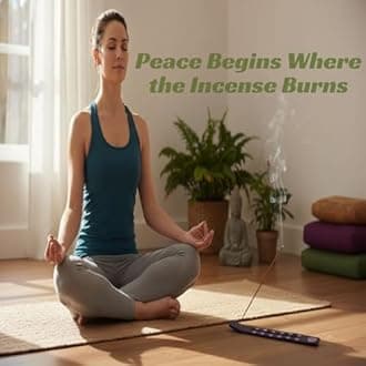 Bless-International Traditional-Handmade-Burner Wooden-Incense-Stick-Holder Ash-Catcher-Stand for-Aromatherapy-Meditation-Yoga (Heavens Blue) 10 Inches, Pack of 2