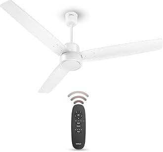 FAB BLDC Ceiling Fan 1200mm, 380 RPM, Savings upto 65%, Reverse Rotation, 4 Modes (Boost, Sleep, Breeze, Mop), Low Wattage 30W, Low Noise, Air Flow:225 CMM, 3 Year Warranty, Elegant White