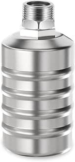 304 Stainless Steel Fully Automatic Water Level Control Float Valve, Automatic Water Level Controller for Water Tank, Stainless Steel Mini Float Ball Valve (#B-1/2 inch connector(Upper water intake))