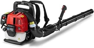 KEZERS Gas Powered Leaf Blower,52cc 2.0HP 2-Cycle Backpack Leaf Blower, 441CFM,180MPH,Air Cooling,Powerful Clearing Performance for Leaves,Snow,Garden,Street - BL-4301