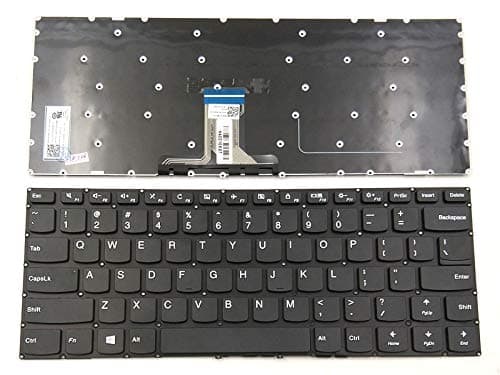 Replacement Keyboard Without Frame for Lenovo Yoga 710-14IKB 710-14ISK 710-15IKB 710-15ISK, US Layout Black Color