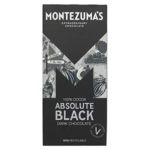 Absolute Black Dark Chocolate 100% Cocoa Bar - 100g (Pack of 9)