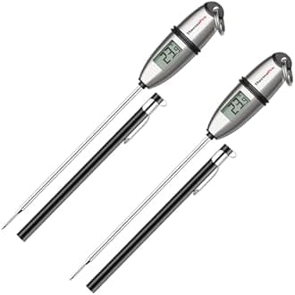 ThermoPro TP02S Meat Thermometer with Digital Probe for Instant Read Cooking Thermometer for Kitchen Smoker Grill BBQ Water Milk Jam Hot Beverage Thermometer Probe, 2 Pack