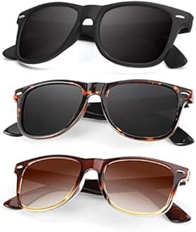 Mens Polarized Sunglasses for Women Semi Rimless Frame Driving Sun glasses：100% UV Blocking