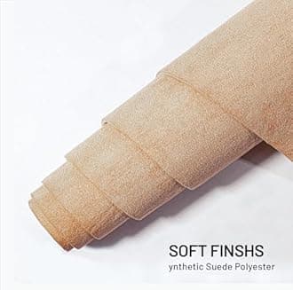 Babnecl Suede Auto Headliner Fabric 56" L × 60" W with Foam Backing - Tube Packaging - Beige Interior Replacement Material for Car/Truck/SUV/RV Roof - Home Repair/DIY Headliner Material