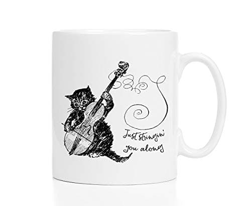 Cat Violin Mug Gift for Violinist