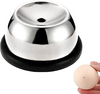Egg Piercer for Raw Eggs, Stainless Steel Egg Poker for Boiling Eggs, Great Eggshell Peeler Tool to Get Good Hard Boiled Eggs, Egg Hole Puncher Pricker with Retractable Pin, Black