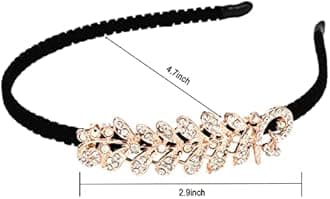 YISSION 4PCS Fancy Rhinestone Headbands for Women Girls Crystal Headband Non Slip Head Bands Fashion Hairband Vintage Wedding Hair Accessories for Women Girls