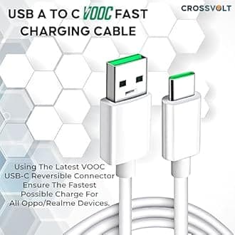 Original Type C VOOC Flash Charging Cable Compatible for VOOC Charging For Oppo Reno/2/2Z/2F/Reno10xZoom/k3/Realme X/XT/X2/X2 Pro/5/6/6T(C Type Cable Charger)