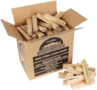 6 Inch Mini Splits Portable Wood Fired Pizza Makers & Wood Burning Ovens Naturally Cured White Oak Cooking Firewood