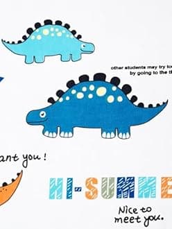 Home Sizzler 144TC Kid's Dinosours Double Bedsheet with 2 King Size Pillow Covers