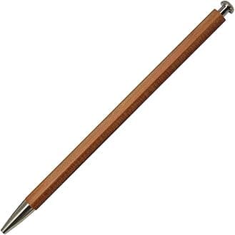 Kitaboshi 2mm Mechanical Pencil, Wooden Barrel, #1 B, Black Lead, 1ea (OTP-580N), Natural Wood Color