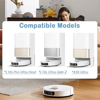 Accessories for Dreame L10s Pro Ultra Heat/ X30 Ultra, Replacement Parts for Dreame L10s Ultra Gen 2 with 1 Main Brush, 4 Dust Bags, 6 Mop Pads, 4 HEPA Filter, 4 Side Brushes