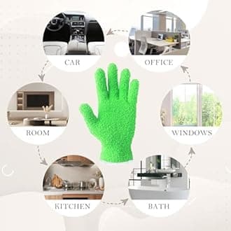 Evridwear Microfiber Auto Dusting Cleaning Gloves for House Cleaning