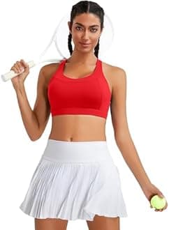 RUNNING GIRL Sports Bras for Women High Support,Racerback Molded Cup Sports Bra with Sewn in Pads