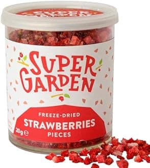 Super Garden Freeze Dried Raspberries & Strawberries 4 Pack | Crunchy Favourite Freeze Dried Berries | Perfect for Snacking, Topping, or Baking | Space and Astronaut Fruit | Gift Set | 3.8oz