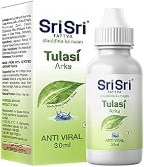 Sri Sri TATTVA shuddhta ka naam Tulasi Arka - Anti-Viral Drop - Natural Immunity Booster for Adults - 30ml (Pack of 4)
