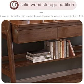 Kids Study Desk and Chair Set Multifunctional Solid Wood Desk for Kids Room 6-18 Height Adjustable Children School Study Desk with 0-60° Tilt Desktop, for Boys Girls (Color : Natural, Size : 100x60x