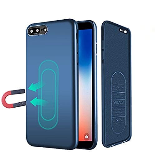 Case iPhone 6/6s,Ultra Thin Magnetic Phone Case for Magnet Car Phone Holder with Invisible Built-in Metal Plate,Soft TPU Shockproof Anti-Scratch Protective Cover for iPhone 6/6s 4.7''[Blue]
