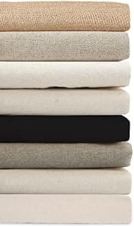 100% NATURAL COTTON CANVAS MEDIUM WEIGHT Fabric For Craft,Paint,Home Décor,Patchwork & Apparel.Suitable for Light Upholstery.Neotrims Unbleached & Eco-Friendly Vegan Material.Dyeable.160cm Wide,297gsm