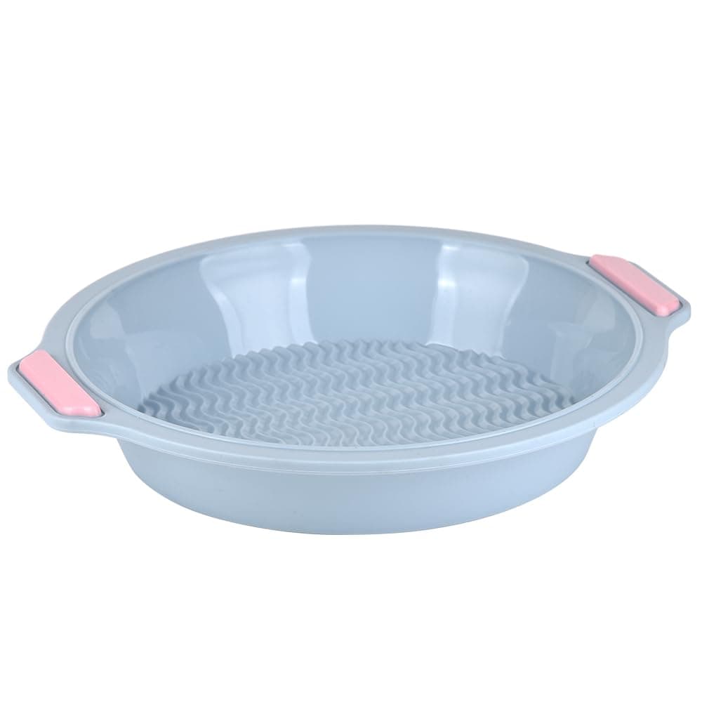 Guowall Silicone Round Cake Pan for Layer Cake, Cheese Cake, 8 inch Nonstick Cake Mold for Baking with Metal Reinforced Frame - 8 inch