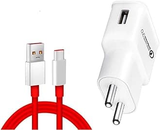 Charger for realme GT Master Edition 5G Original Like Charging Adapter Qualcomm QC 3.0 Quick Rapid VOOC AFC Charger with 1m Type C USB Data Cable O - SMG RED