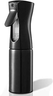 KIRA Spray Bottle for Curly Hair Fine Mist Continuous Sprayer for Salon Use Mister for Hair Styling, Plant Caring, Ironing and Cleaning Solution (BLACK-160ML)