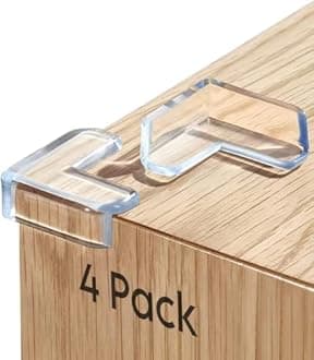 Pack of 4 Silicone Corner Protectors | Baby Proofing Edge & Corner Guards for Sharp Edges, Table, Bed & Furniture | Child Safety Cushion for Baby Proofing - Pack of 4