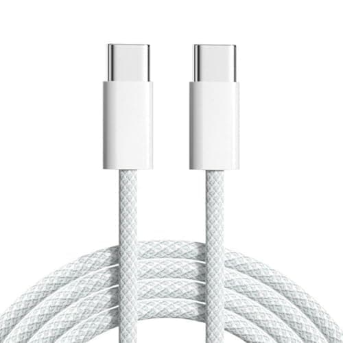 MYVN Type C to Type C 6FT/2M 65W Long Fast Charging Cable Compatible with i - Phone 16, i - Phone 15 Pro/Max Series Mac - book Air/Pro Sam - sung Gala - xy S24 S24 Ultra S23 Flip Fold