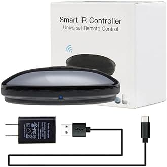 FRANKEVER Smart IR Remote Control,All in One IR Blaster Control, Universal Infrared Remote Control for TV DVD Air Conditioner STB etc,Compatible with Alexa, Google Assistant No hub
