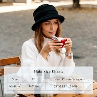 Comhats Winter Cloche Bucket Hat for Women Wool Elegant Dress 1920s Vintage Fedora