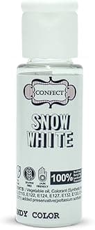 Oil-Based Edible Candy Color – Snow White | Intense Food Color for Icing, Fondant & Cake Decoration | Vibrant & Bake-Stable Gel Colour | Vegan -25ml