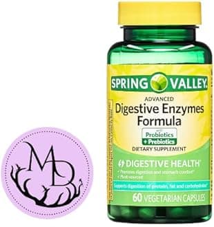 Generic Spring Valley Advanced Digestive Enzymes with Probiotics and Prebiotics, 60 Capsules
