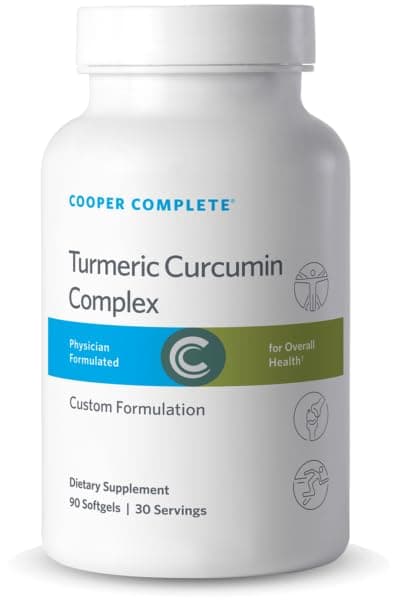Cooper CompleteTurmeric Curcumin Complex with BioPerine 90 Softgels. Pack of 1