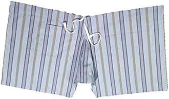 GenericMen's Lattha Traditional Pure Cotton Underwear aka Patta wala Janghiya, Dhari wala/ Striped Undergarment, Khadi Latthe Ka Jangia, Nicker,Chaddi; Nade wala kachha with wide Miyani/Asan & Back Pocket & Drawstring/Nada