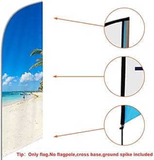 Custom Feather Flags for Business Outside Advertising, Personalized Double Sided Feather Banner Customized Logo Text for Open, Business Advertisement, Optional Pole Kit