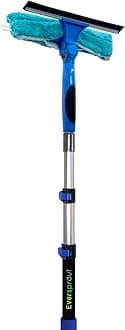 EVERSPROUT7-to-20 Foot Swivel Squeegee & Microfiber Glass Window Scrubber, Window Squeegee & Window Cleaner, Light-Weight Window Washing Kit with Extension Pole, Squeegee for Window Cleaning