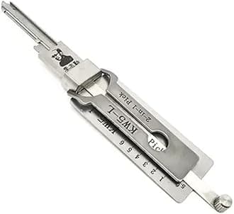 Professional Locksmith Tool Home Door Civil LiShi 2 in 1 Lock Pick and Decoder Tool, Lock Picking and Key Reader, Picker (KW5-L)