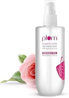 Plum Bulgarian Valley Rose Water Toner with Hyaluronic Acid & Rose Extracts, 100% Natural Rose Fragrance, Soothing and Pore Tightening | Balances pH Levels for All Skin Types 200ml