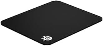 QcK Gaming Mouse Pad - Medium Thick Cloth - Peak Tracking and Stability - Black