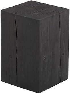 Wooden Cube Pedestal For Parties, Vintage Texture Sculpture Display Base, Floor-Standing Photography Props Columns, Strong Load-Bearing Plinth Stand(Black,30x30x30cm)
