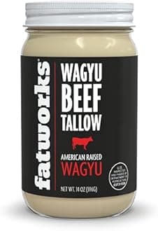 100% American Wagyu Tallow, Pit Master Secret Weapon, Certified Wagyu, KETO, PALEO, CARNIVORE, WHOLE30 friendly, Non-Hydrogenated, USA Sourced, 14 oz.