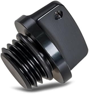 M20 * 2.5 Universal Motorcycle Engine Oil Filler Cap Screw Cover Plug Gray with O-ring Valve Oil Cap Transmission Tank Cover (Black)
