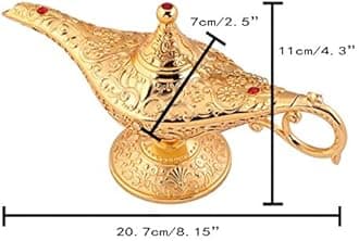Collectible Rare Legend Aladdin Magic Genie Light Lamp Pot Classic Silver-tin Alloy by Usany