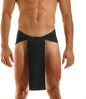 4 X Indian Traditional Underwear Langot Supporter loincloth Underpants Briefs Organic Cotton Black, Free Size (4 pc)